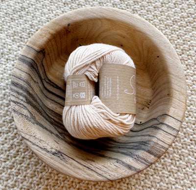 a ball of cream dk double knit organic cotton 50g ball