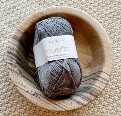 a ball of grey cotton yarn 50g ball