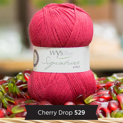 pink red  west yorkshire spinners signature 4 ply sock 100g british wool