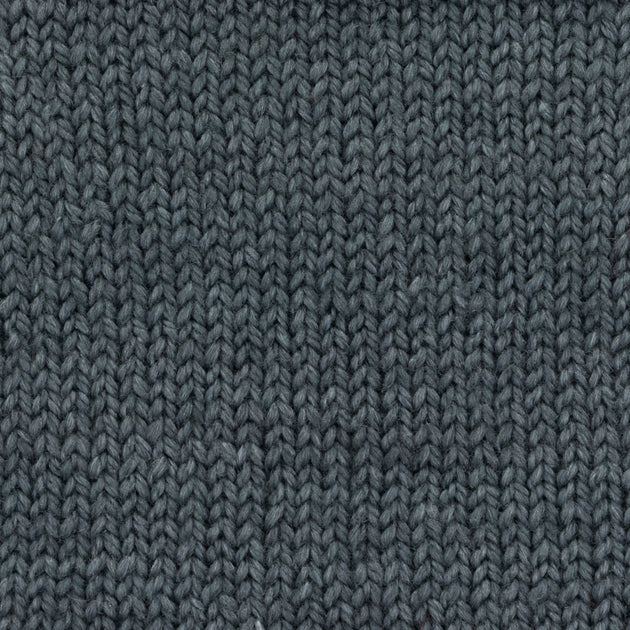 a knitted swatch of black grey 4ply yarn wool and silk