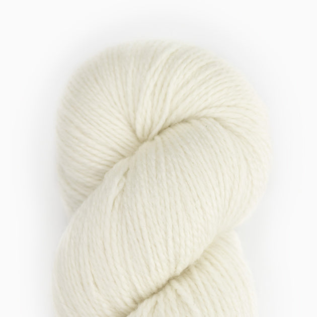 close up of white cream 4ply yarn wool and silk 