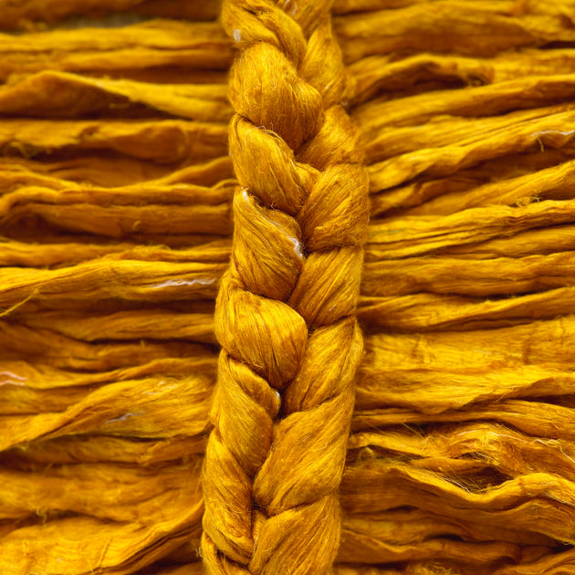 "Goldrush" Sari Silk Recycled blended braid