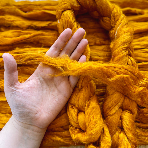 "Goldrush" Sari Silk Recycled blended braid