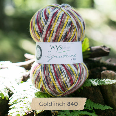 white grey yellow brown west yorkshire spinners signature 4 ply sock 100g british wool