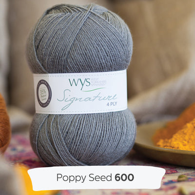 grey west yorkshire spinners signature 4 ply sock 100g british wool