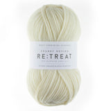 white 100g ball of chunky weight yarn for knitting weaving or crochet 