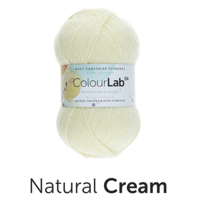 cream 100g ball of double knit dk  weight yarn for knitting weaving or crochet machine washable