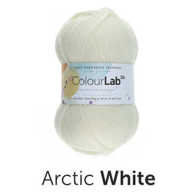 white 100g ball of double knit dk  weight yarn for knitting weaving or crochet machine washable