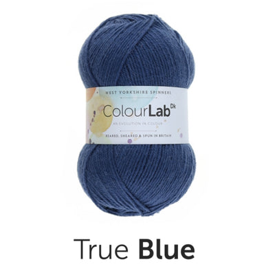 blue 100g ball of double knit dk  weight yarn for knitting weaving or crochet machine washable