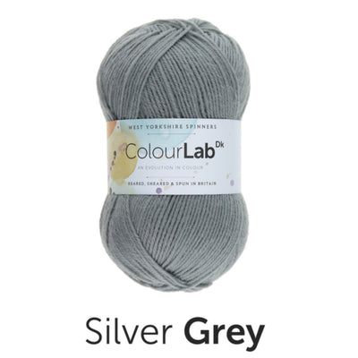 grey 100g ball of double knit dk  weight yarn for knitting weaving or crochet machine washable