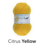 yellow 100g ball of double knit dk  weight yarn for knitting weaving or crochet machine washable 