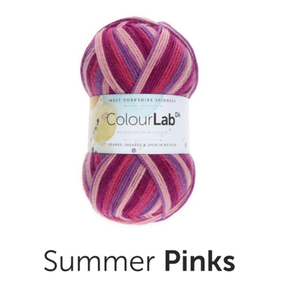 light pink dark pink red purple 100g ball of double knit dk  weight yarn for knitting weaving or crochet machine washable