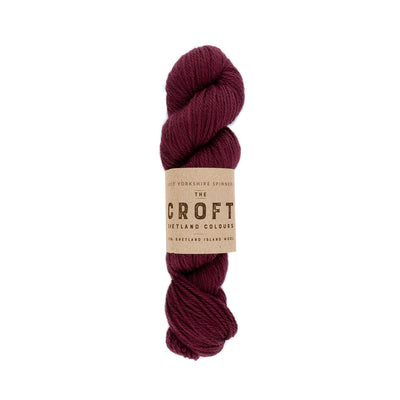 burgundy red aran weight skein machine washable for knitting crocheting and weaving