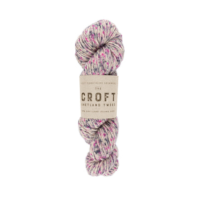 white grey pink aran weight skein machine washable for knitting crocheting and weaving