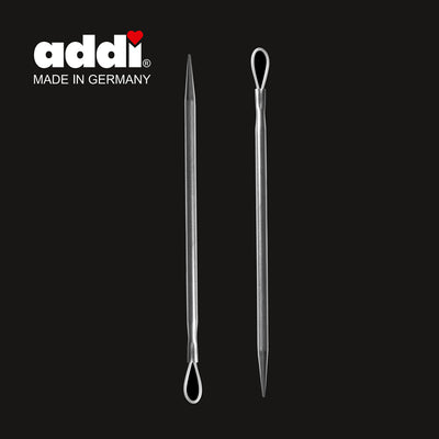 two metal darning needles