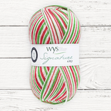 green white red west yorkshire spinners signature 4 ply sock 100g british wool