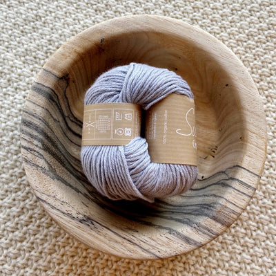 a ball of grey dk double knit organic cotton 50g ball