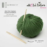 Addi Click interchangeable knitting needles circular bamboo eco friendly tips