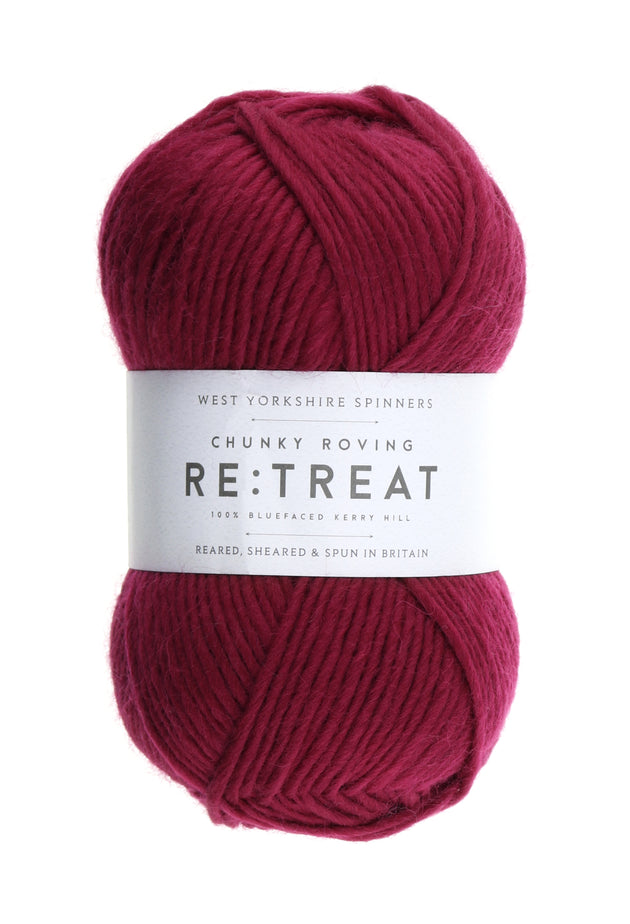 burgundy 100g ball of chunky weight yarn for knitting weaving or crochet  