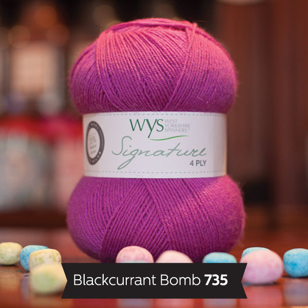 purple west yorkshire spinners signature 4 ply sock 100g british wool