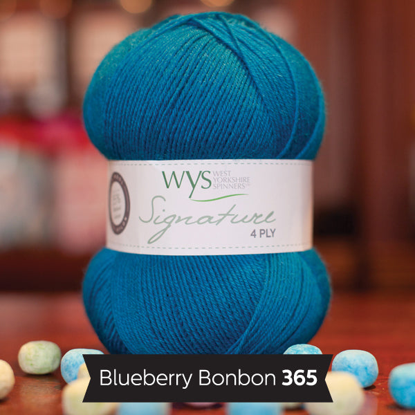 blue west yorkshire spinners signature 4 ply sock 100g british wool