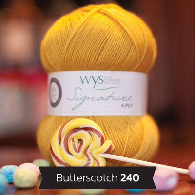 yellow mustard west yorkshire spinners signature 4 ply sock 100g british wool
