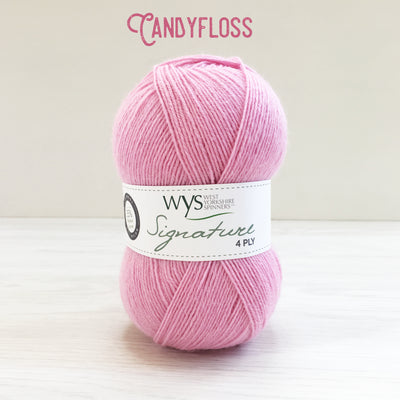 baby pink west yorkshire spinners signature 4 ply sock 100g british wool