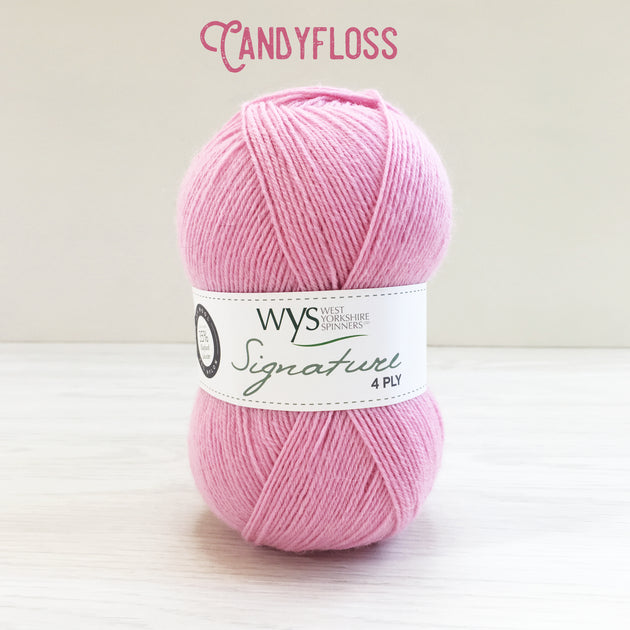 baby pink west yorkshire spinners signature 4 ply sock 100g british wool