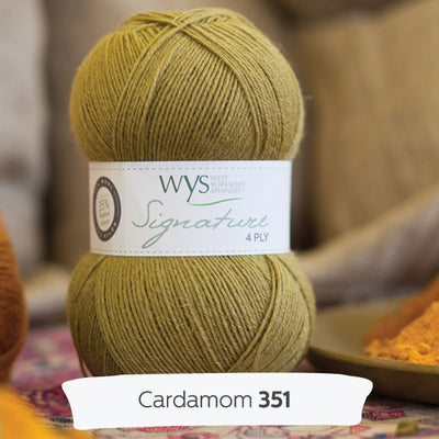 yellow mustard west yorkshire spinners signature 4 ply sock 100g british wool