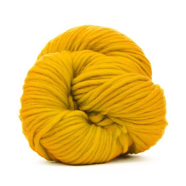 a ball of chunky weight yellow mustard  yarn 200g ball for knitting crochet and weaving