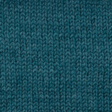 knitted swatch of blue teal 4ply yarn wool and silk