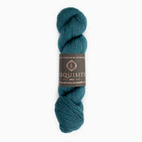 100g skein of blue teal 4ply yarn wool and silk