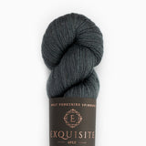 100g skein of black grey 4ply yarn wool and silk 