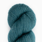 100g skein of blue teal 4ply yarn wool and silk