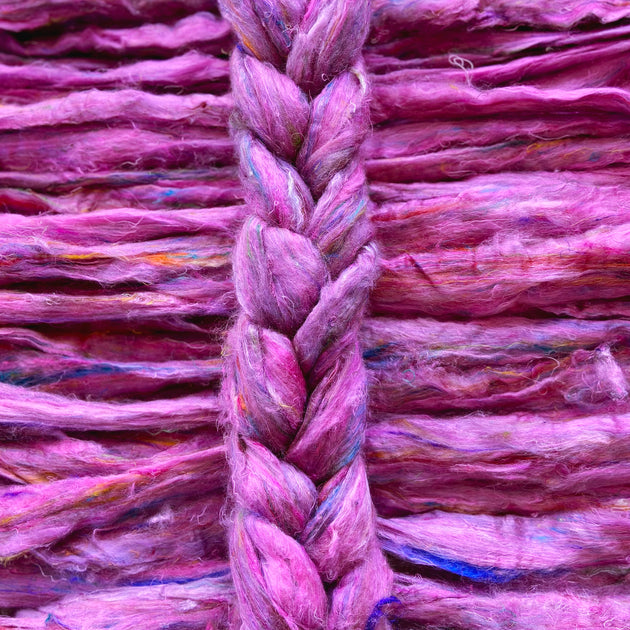 "Sequin" Sari Silk Recycled blended braid
