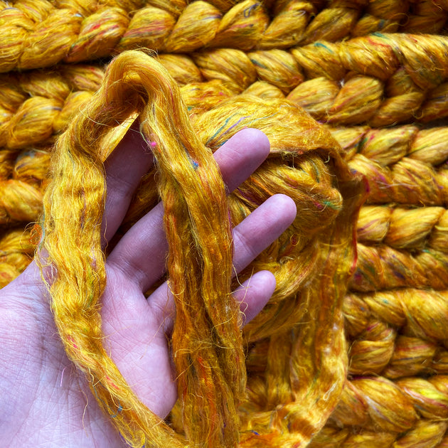 "Honeycomb" Sari Silk Recycled blended braid