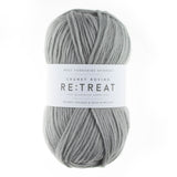 light grey 100g ball of chunky weight yarn for knitting weaving or crochet 