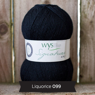 black west yorkshire spinners signature 4 ply sock 100g british wool