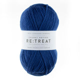 dark blue 100g ball of chunky weight yarn for knitting weaving or crochet 