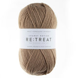 light brown 100g ball of chunky weight yarn for knitting weaving or crochet 