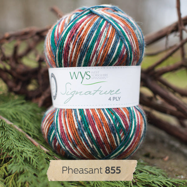 blue green white red orange west yorkshire spinners signature 4 ply sock 100g british wool