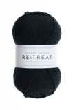black 100g ball of chunky weight yarn for knitting weaving or crochet 