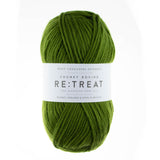green 100g ball of chunky weight yarn for knitting weaving or crochet 
