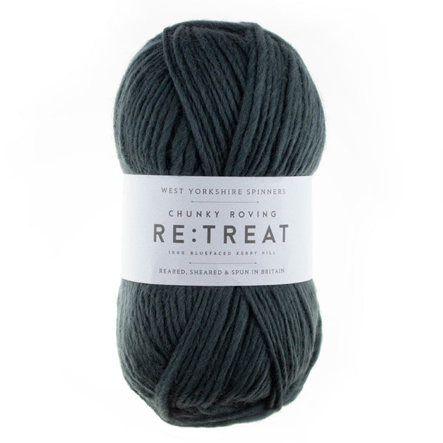 dark grey 100g ball of chunky weight yarn for knitting weaving or crochet 