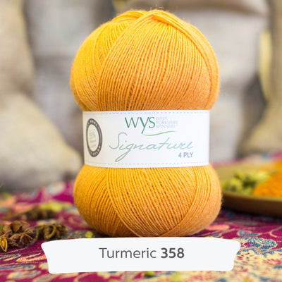 yellow mustard  west yorkshire spinners signature 4 ply sock 100g british wool