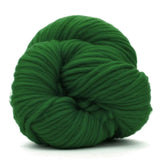 a ball of chunky weight green yarn 200g ball for knitting crochet and weaving