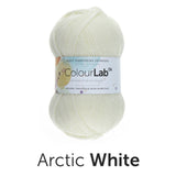white 100g ball of double knit dk  weight yarn for knitting weaving or crochet machine washable 