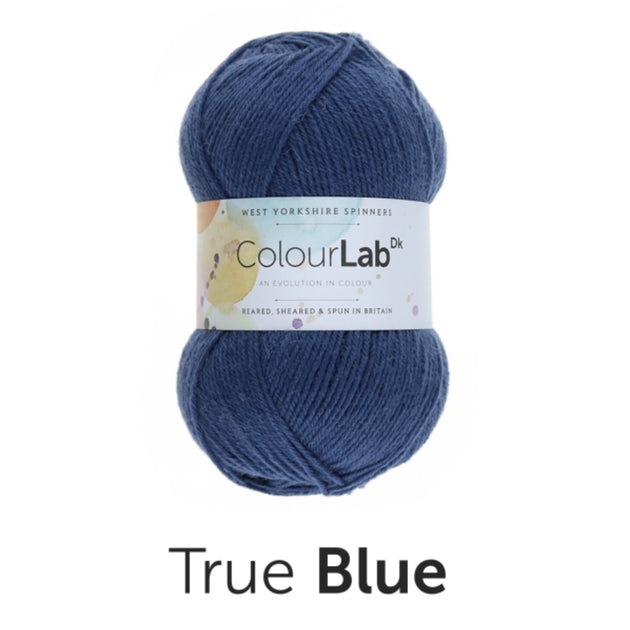 blue 100g ball of double knit dk  weight yarn for knitting weaving or crochet machine washable 