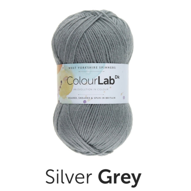 grey 100g ball of double knit dk  weight yarn for knitting weaving or crochet machine washable 