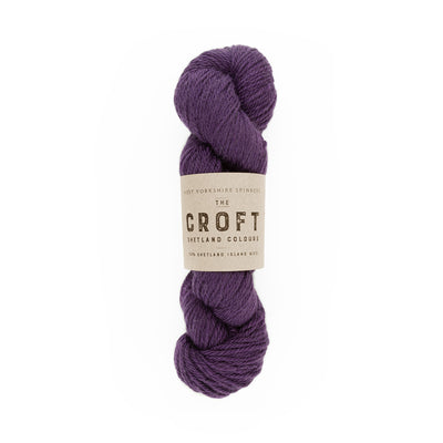 dark purple aran weight skein machine washable for knitting crocheting and weaving